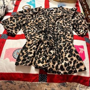 Venus size 4, leopard print ties in the front